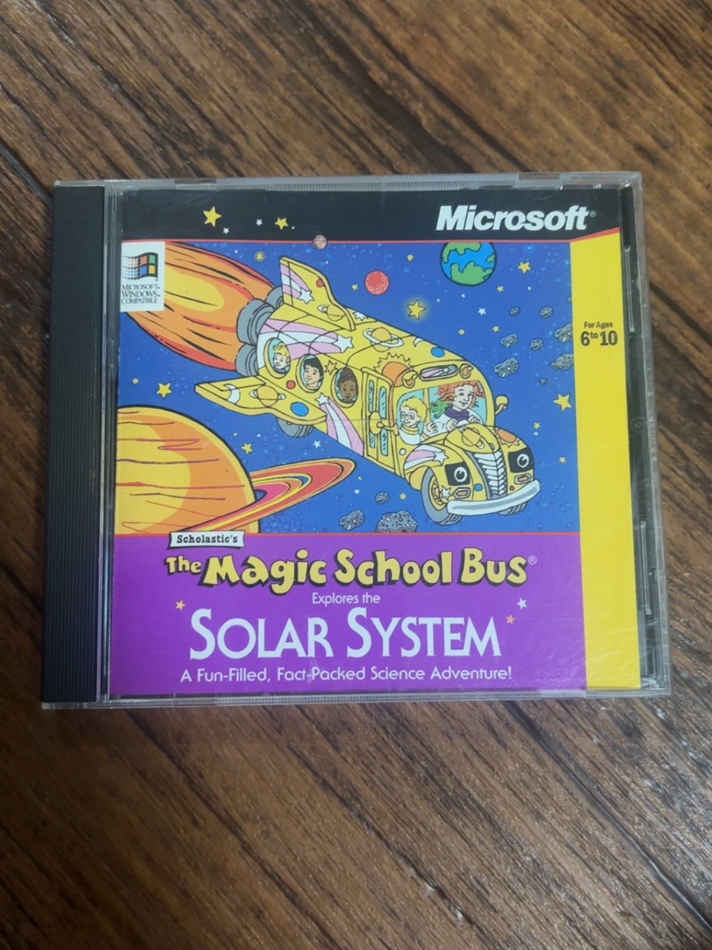 Microsoft The Magic School Bus Solar System CD-ROM - Yellow & Purple